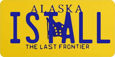 AK license plate ISTALL