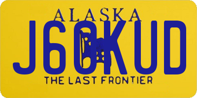 AK license plate J60KUD