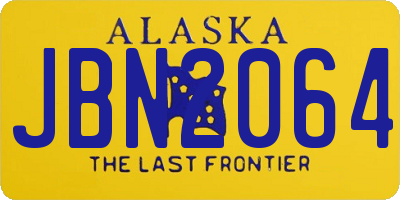 AK license plate JBN2064