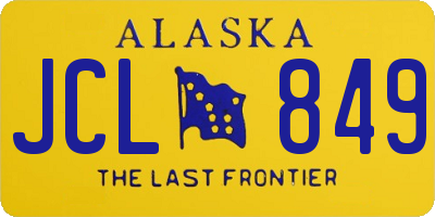AK license plate JCL849