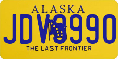 AK license plate JDV3990
