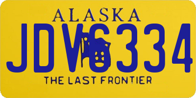 AK license plate JDV6334
