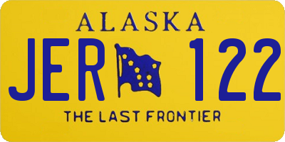 AK license plate JER122