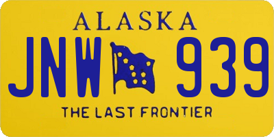 AK license plate JNW939