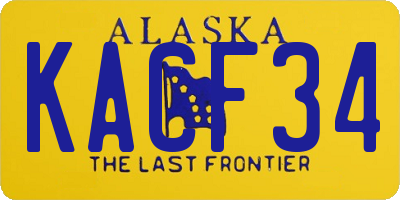 AK license plate KACF34