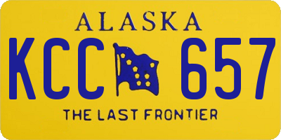 AK license plate KCC657