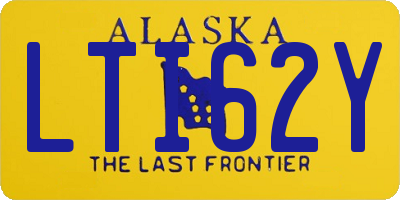 AK license plate LTI62Y