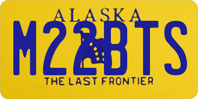 AK license plate M22BTS