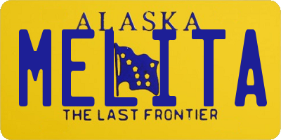 AK license plate MELITA