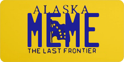 AK license plate MEME