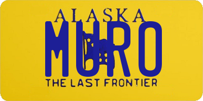 AK license plate MURO