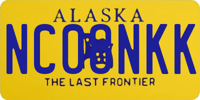 AK license plate NC08NKK