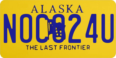 AK license plate NOCO24U