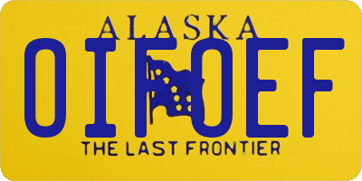 AK license plate OIFOEF