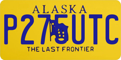 AK license plate P275UTC