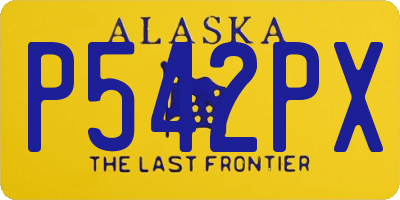 AK license plate P542PX