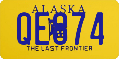 AK license plate QE874