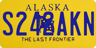 AK license plate S242AKN