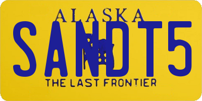 AK license plate SANDT5