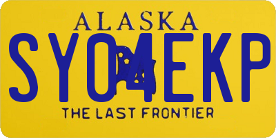 AK license plate SY04EKP