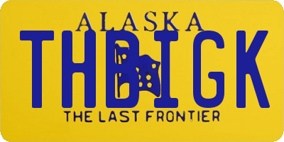 AK license plate THBIGK