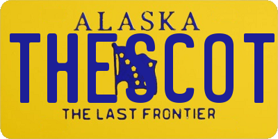 AK license plate THESCOT