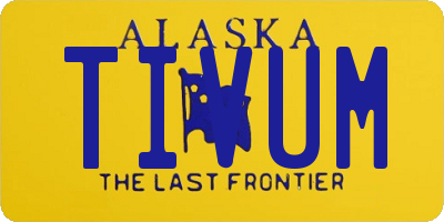 AK license plate TIVUM