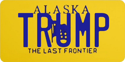 AK license plate TRUMP