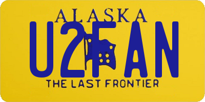 AK license plate U2FAN