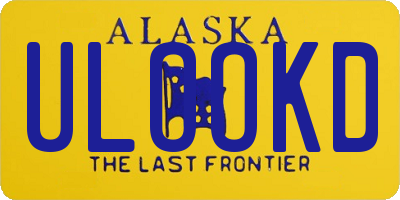 AK license plate ULOOKD