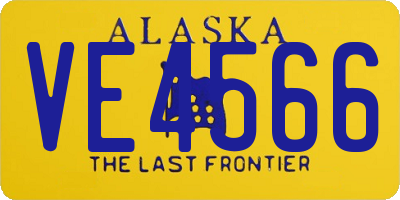 AK license plate VE4566