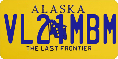 AK license plate VL21MBM