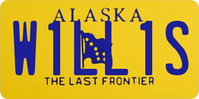 AK license plate W1LL1S