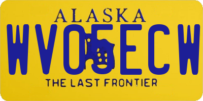 AK license plate WV05ECW