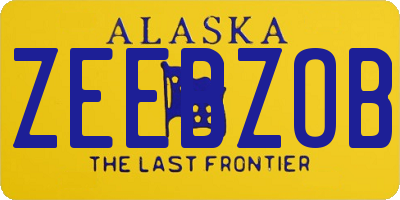 AK license plate ZEEBZOB