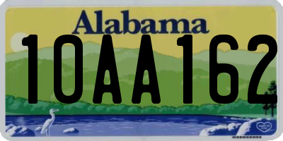 AL license plate 10AA162