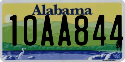 AL license plate 10AA844