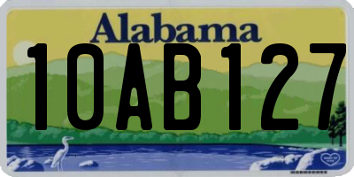 AL license plate 10AB127
