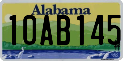 AL license plate 10AB145