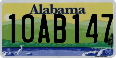 AL license plate 10AB147