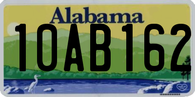 AL license plate 10AB162
