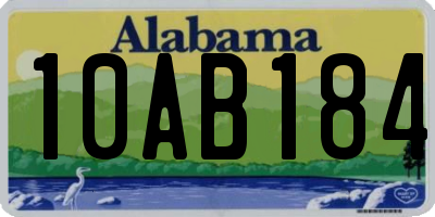 AL license plate 10AB184