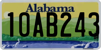 AL license plate 10AB243