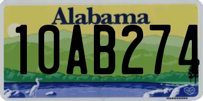 AL license plate 10AB274