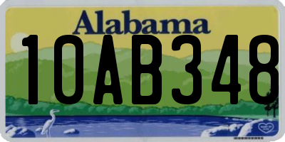 AL license plate 10AB348