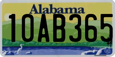 AL license plate 10AB365