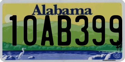 AL license plate 10AB399