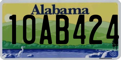 AL license plate 10AB424