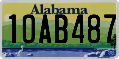 AL license plate 10AB487