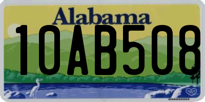AL license plate 10AB508